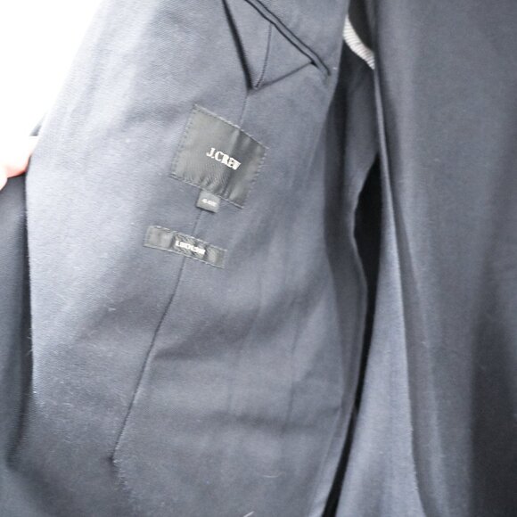 J Crew Size 44R Ludlow Wool Cotton Unstructured Navy Blazer - Picture 6 of 11